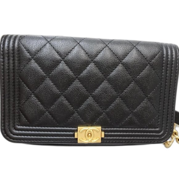 CHANEL Authentic Black Caviar Leather Wallet - Picture 2 of 10